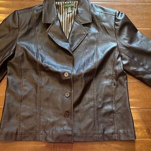 Mountain Lake Brown Leather Blazer Jacket